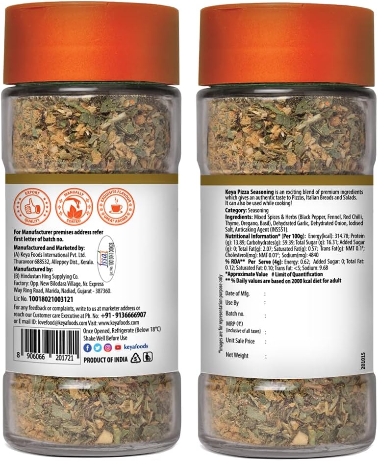 Keya Pizza Seasoning 45g - Image 4